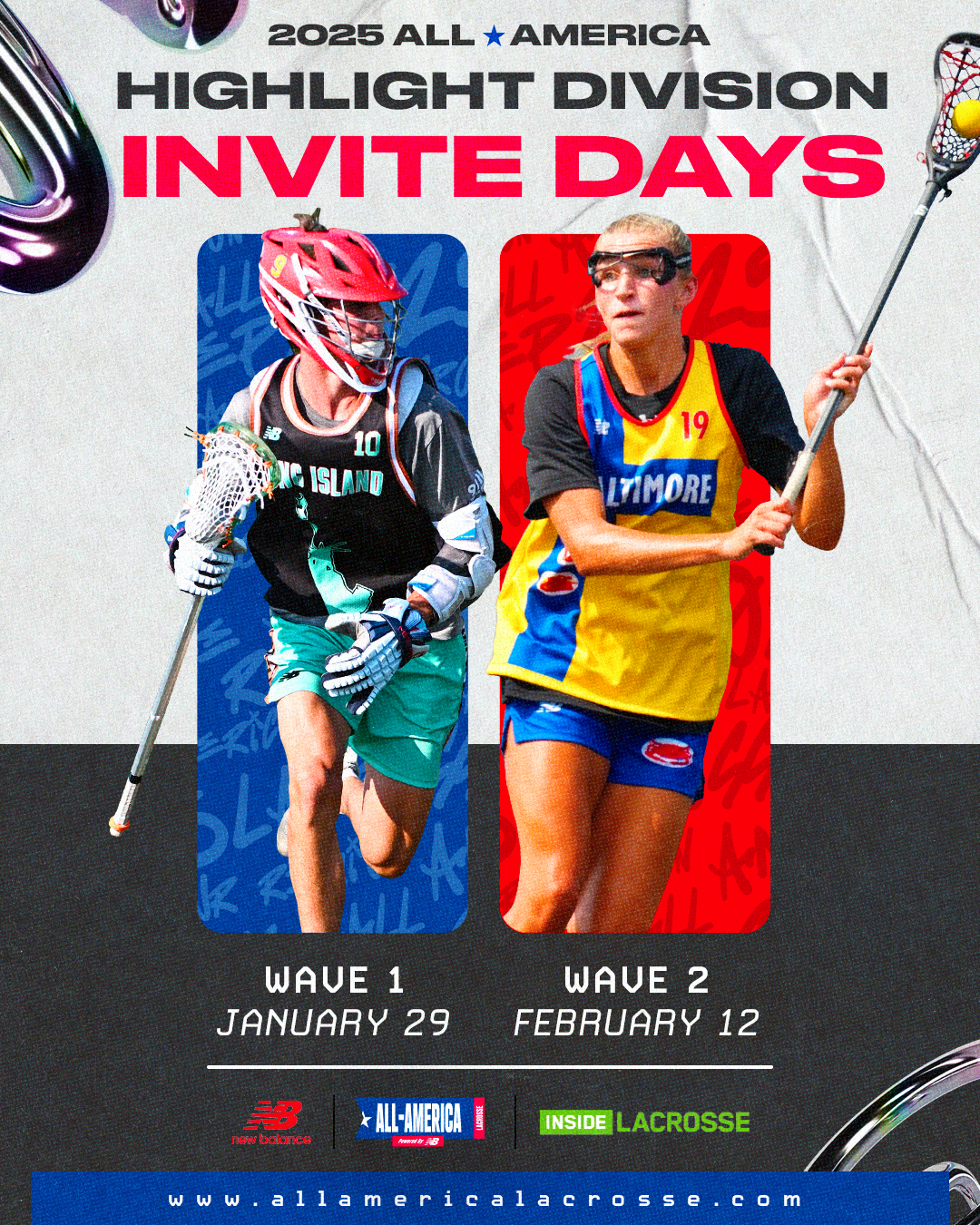 Highlight Division Selections Will Be Announced for the 2025 New Balance All-America Lacrosse Game in Two Waves